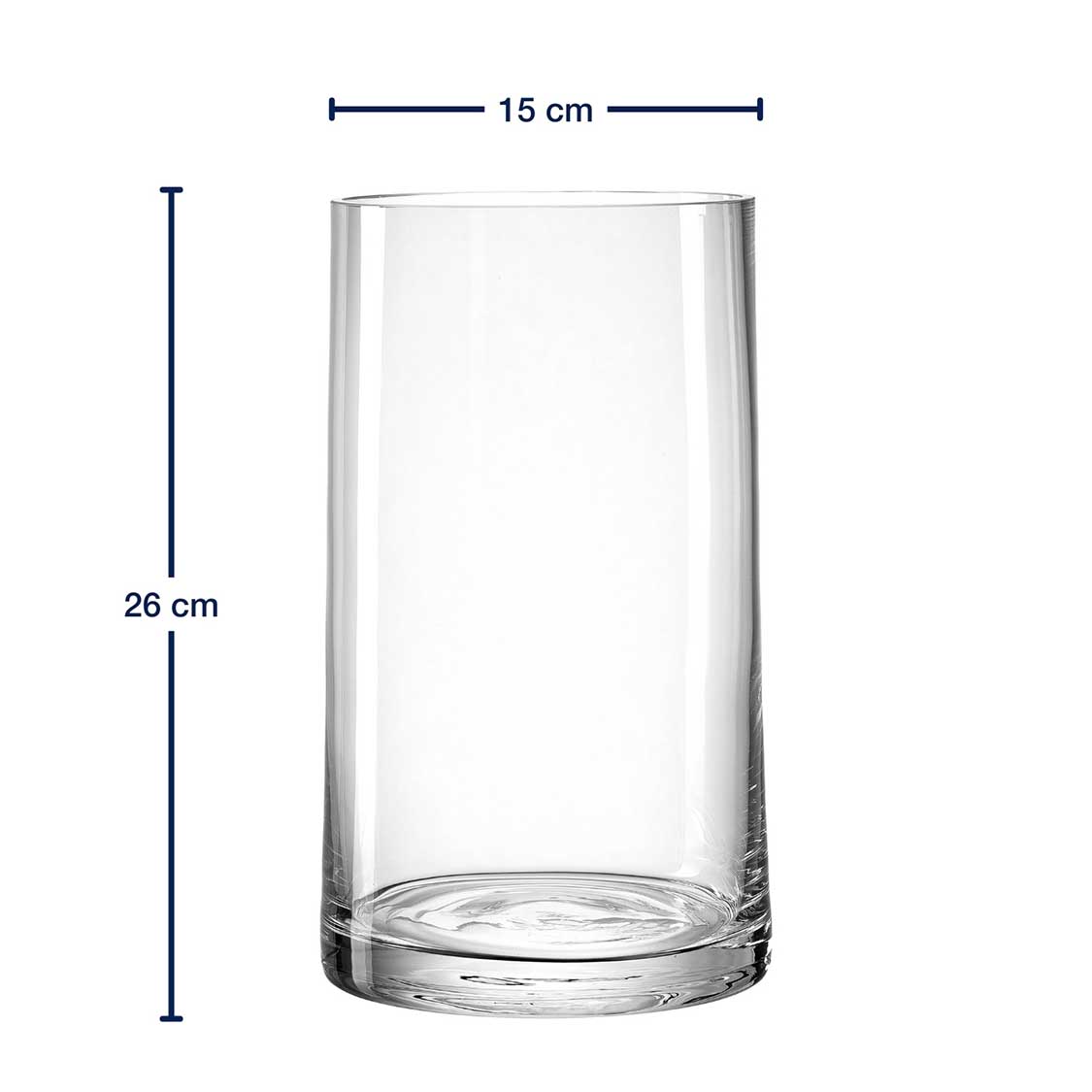 Glasvase NOVARA 26 cm groß