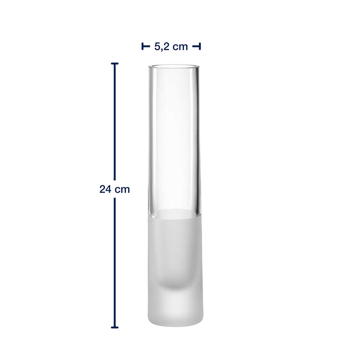 Solifleurvase NOVARA 24 cm satiniert