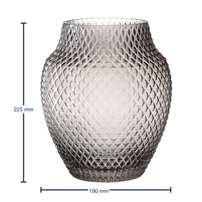 Vase POESIA 23 cm grau