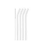 Glastrinkhalme CIAO 23 cm geknickt 4er-Set + Reinigungsbürste