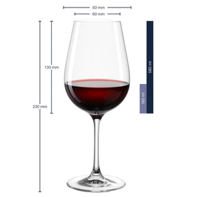 Rotweinglas TIVOLI 580 ml 6er-Set