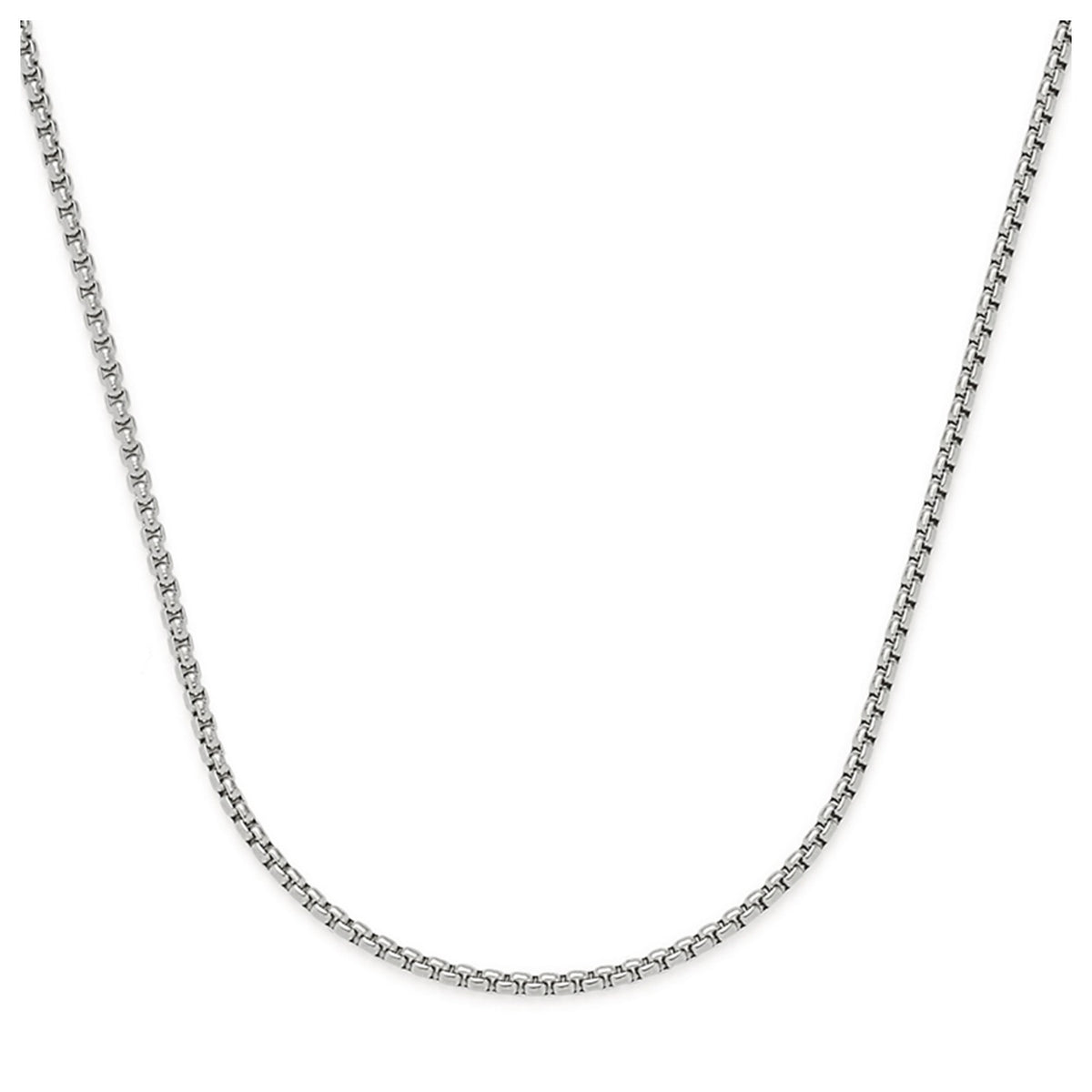 Halskette LIV 90 cm Clip & Mix silber glänzend auf weißem Hintergrund