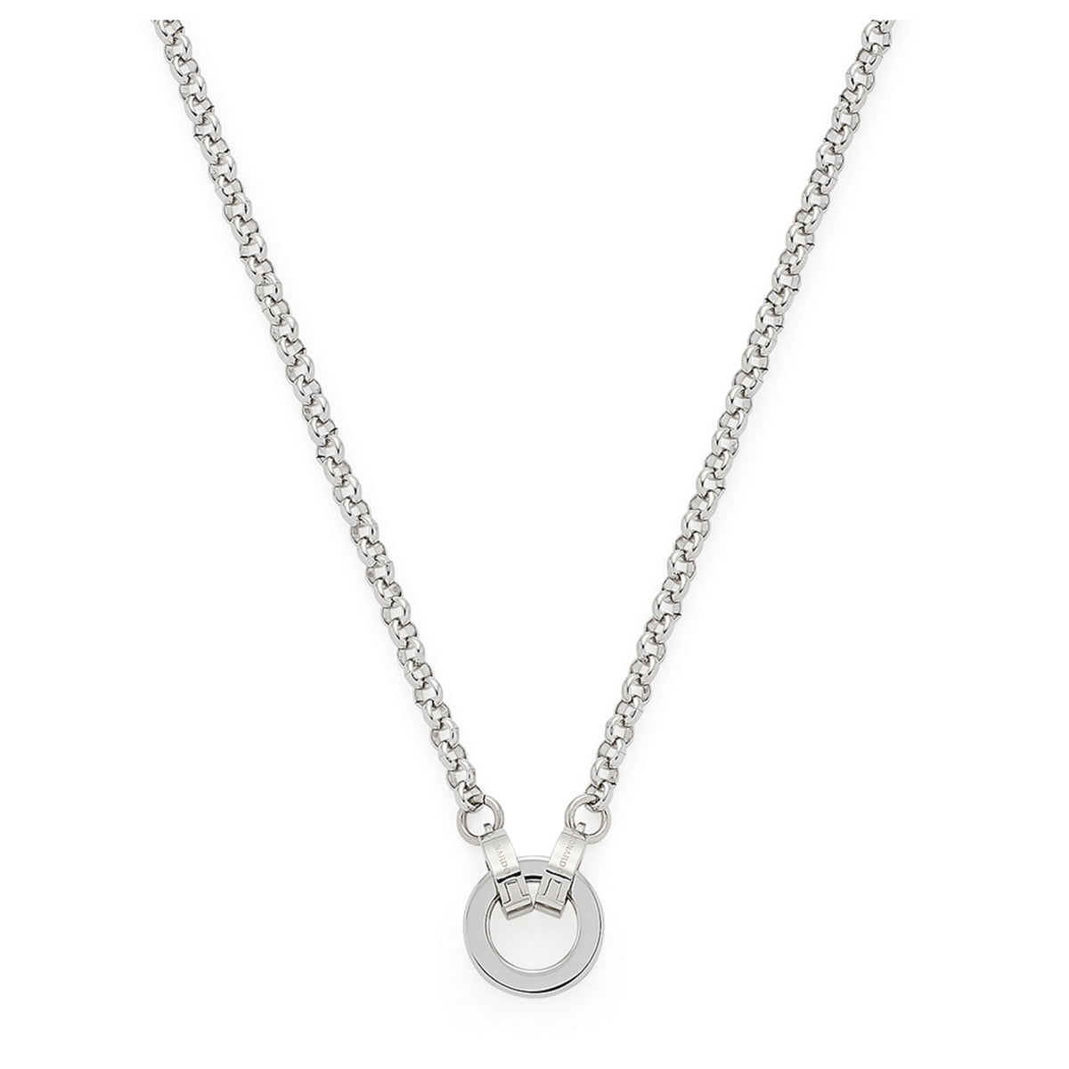 Halskette PAOLA 70 cm Clip & Mix aus Edelstahl mit ringförmigem Anhänger