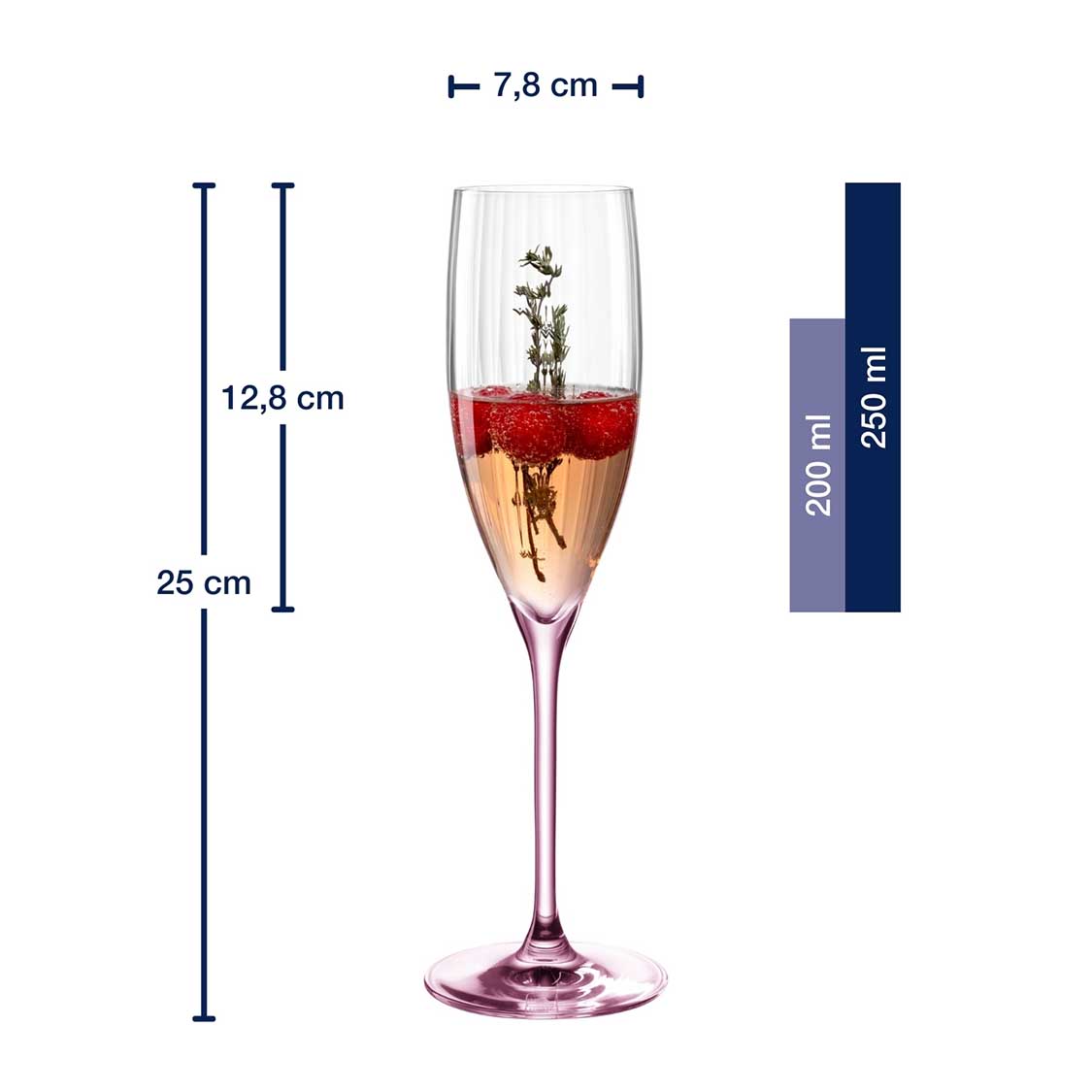 Sektglas POESIA 250ml rosé 6er-Set