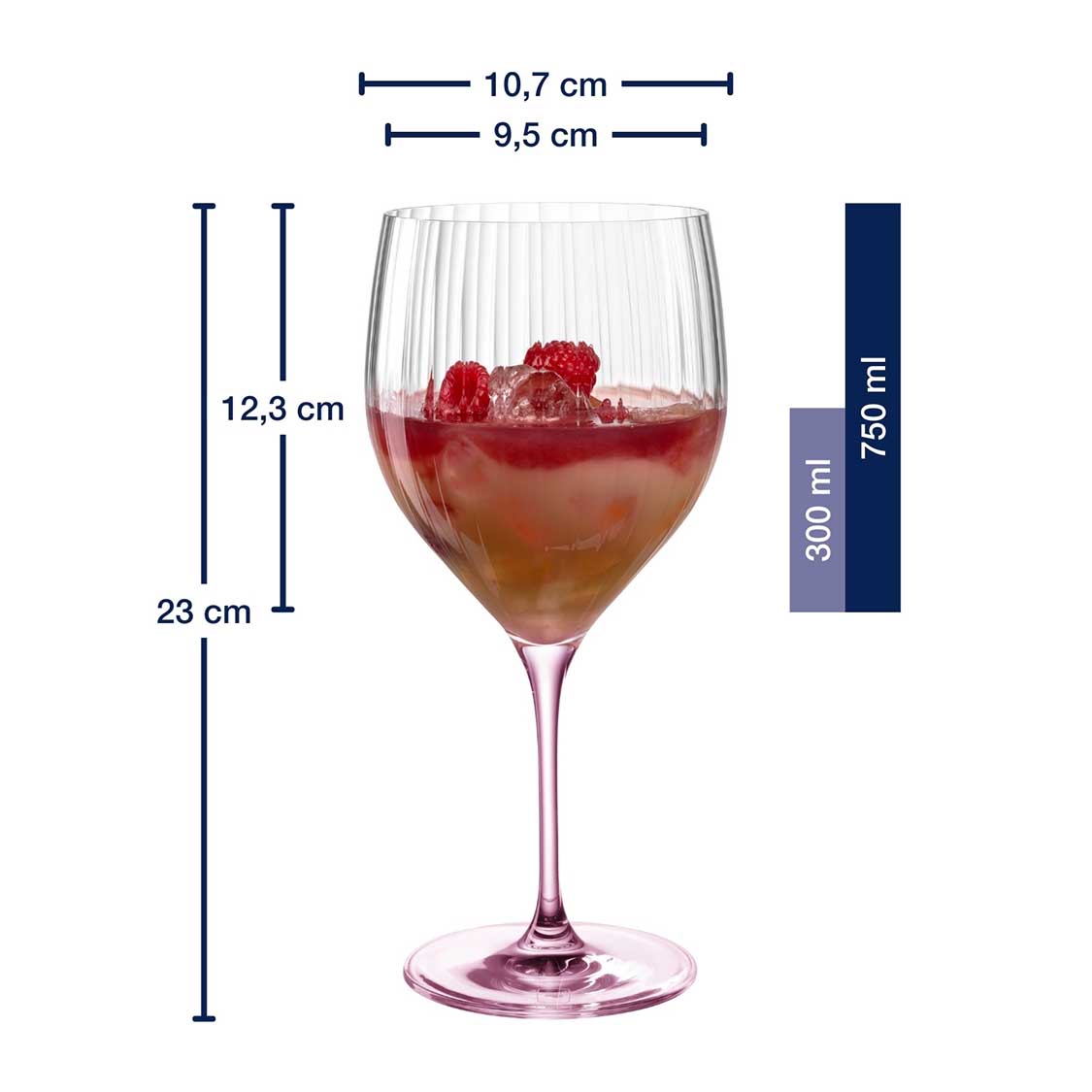 Cocktailglas POESIA 750 ml rosé 6er-Set
