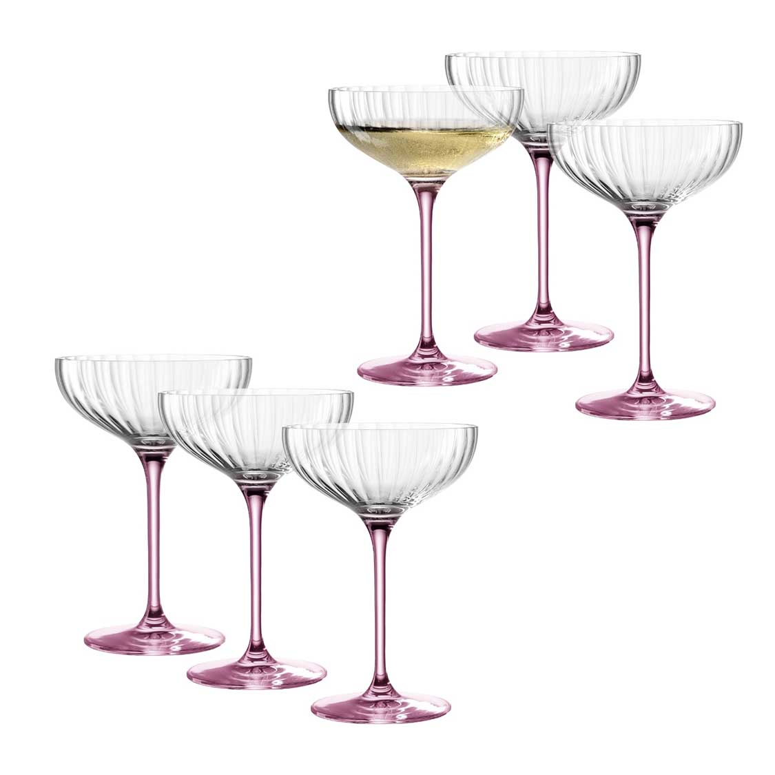 Champagnerschale POESIA 260 ml rosé 6er-Set
