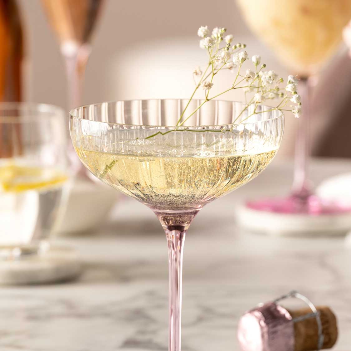 Champagnerschale POESIA 260 ml rosé 6er-Set