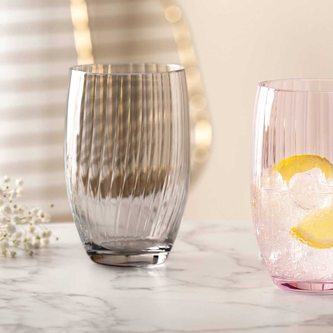 Trinkglas POESIA 460 ml grau 6er-Set