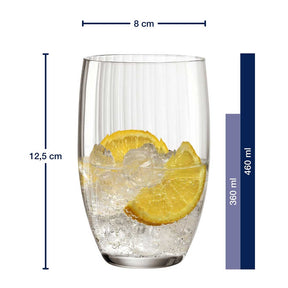 Trinkglas POESIA 460 ml grau 6er-Set