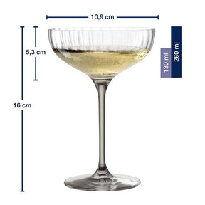 Champagnerschale POESIA 260 ml grau 6er-Set