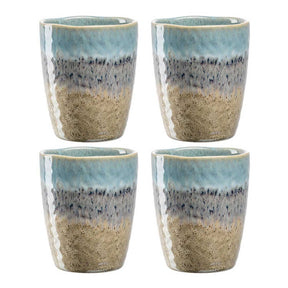 Keramikbecher MATERA 300 ml blau/anthrazit/beige