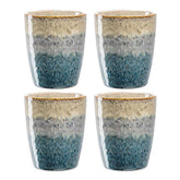 Keramikbecher MATERA 300 ml beige/anthrazit/blau