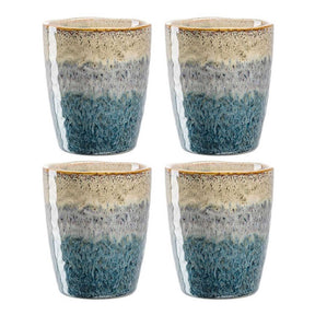 Keramikbecher MATERA 300 ml beige/anthrazit/blau