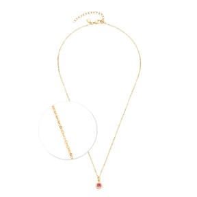 Halskette ISA 42 cm gold/pink Sommer Special