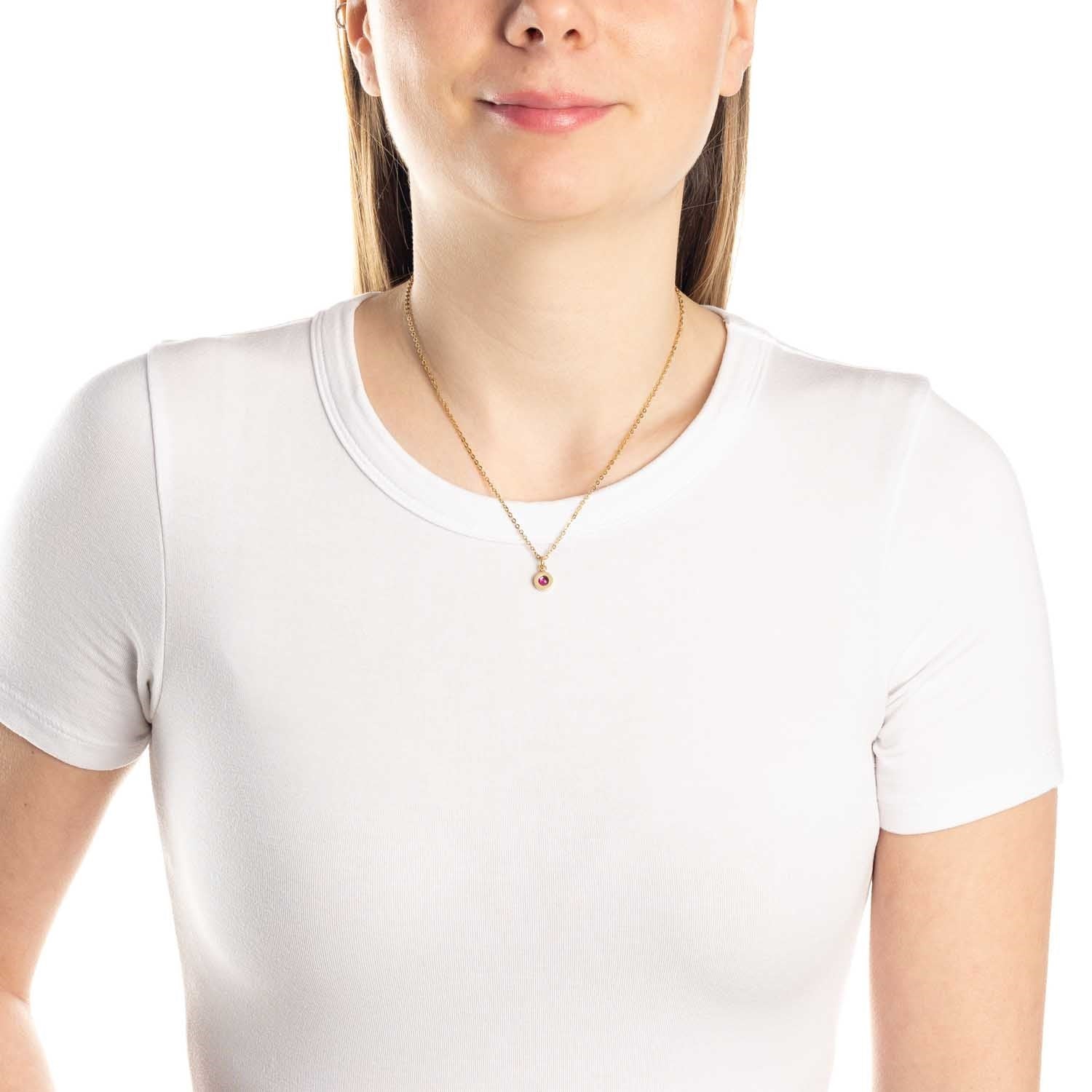 Halskette ISA 42 cm gold/pink Sommer Special