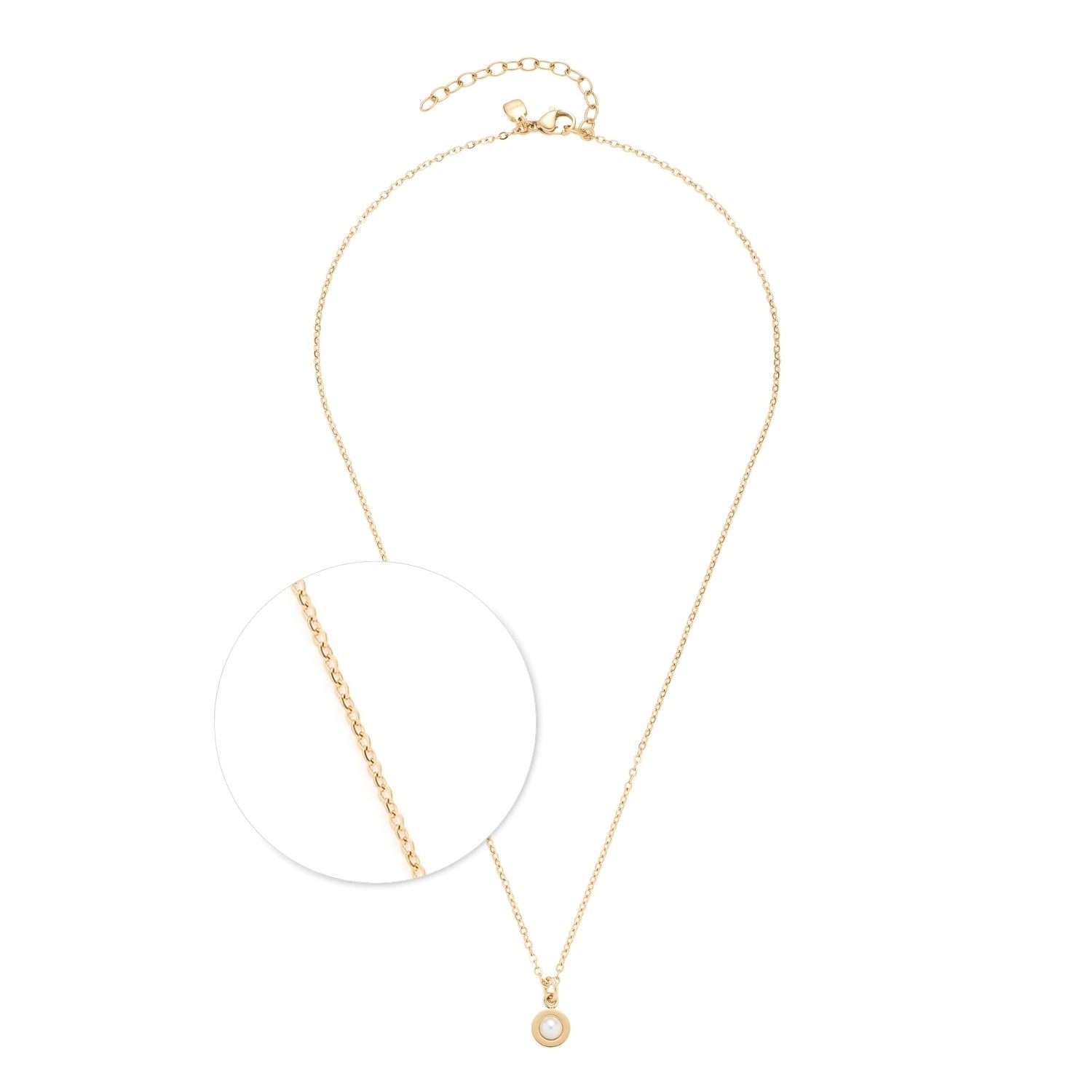 Halskette ISA 42 cm gold/weiß Sommer Special