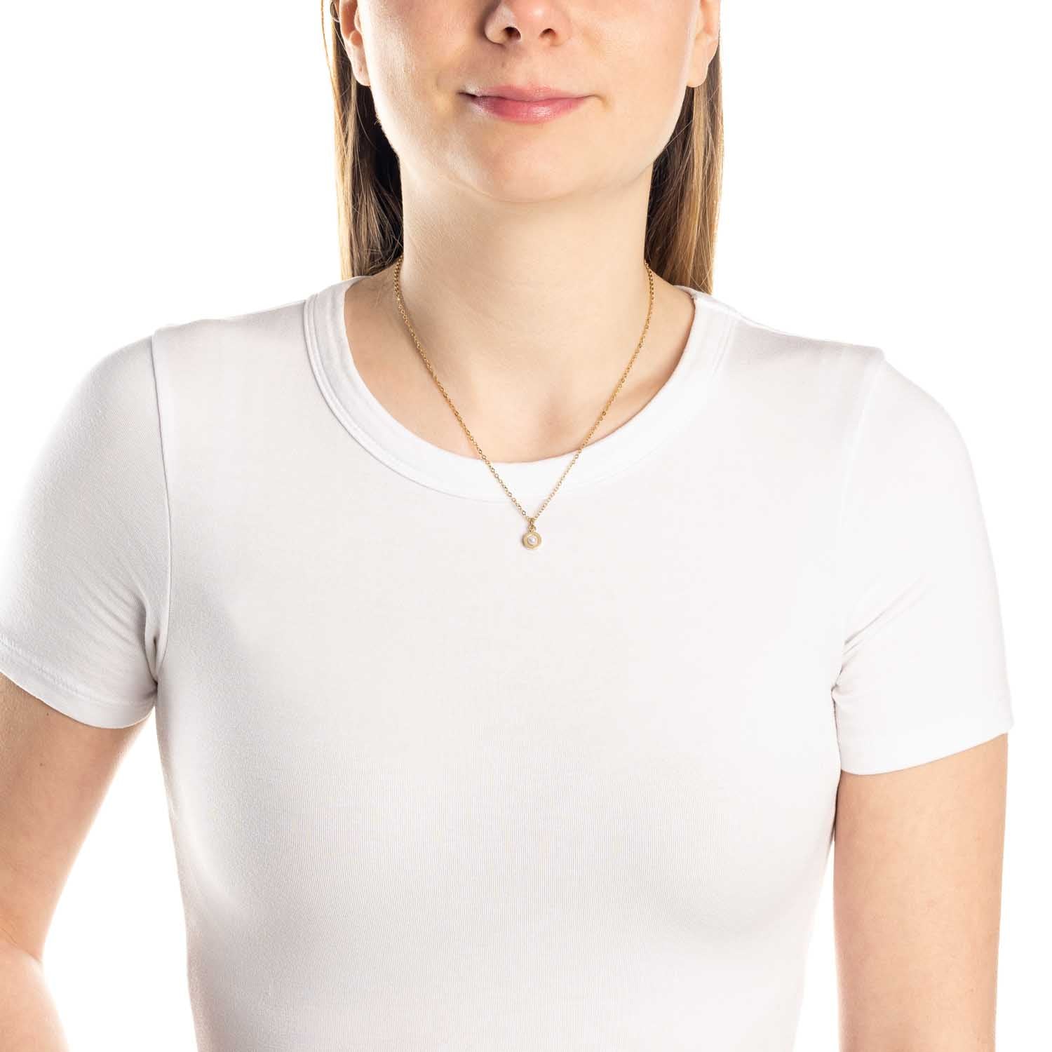 Halskette ISA 42 cm gold/weiß Sommer Special