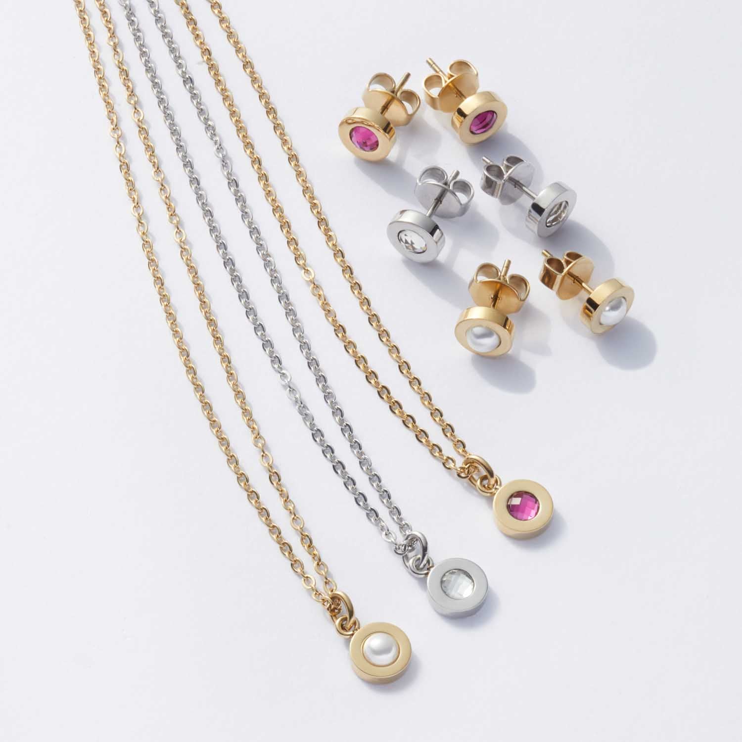 Halskette ISA 42 cm gold/weiß Sommer Special