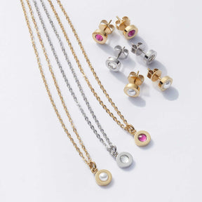 Halskette ISA 42 cm gold/weiß Sommer Special