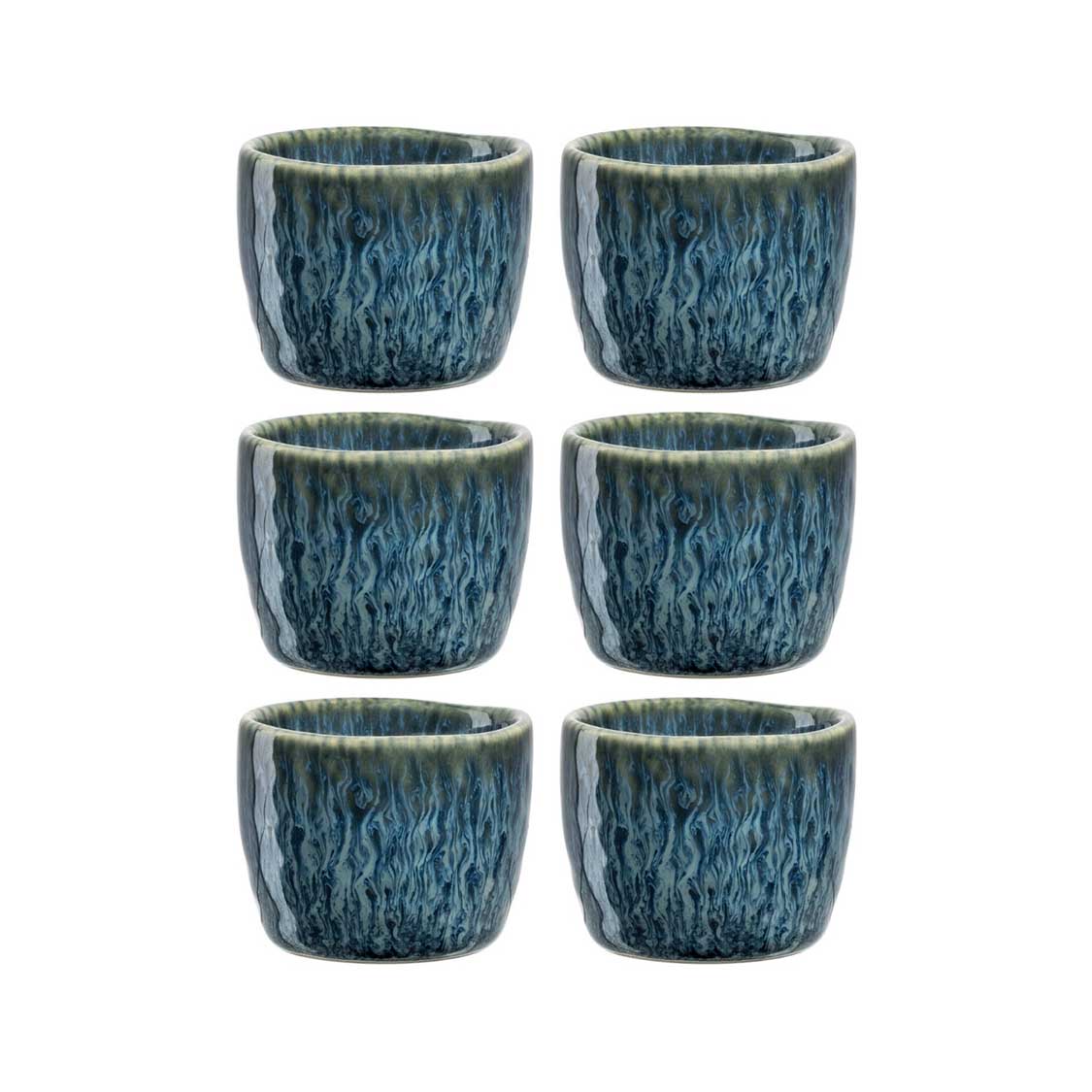 Eierbecher MATERA blau 6er-Set
