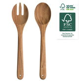 Salatbesteck MATERA Akazienholz  30 cm braun