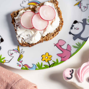 Kindergeschirr BAMBINI  Einhorn/Panda/Flamingo 3-teilig