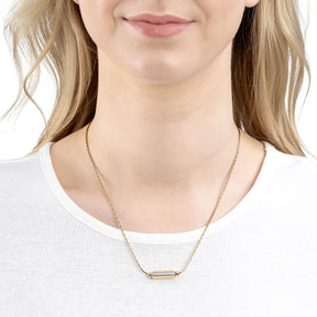 Halskette Pilea gold mit persönlicher Gravur