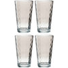 Trinkglas OPTIC 540 ml grau 4er Set