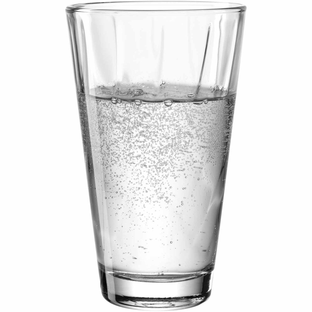 Trinkglas TWIST 300 ml mit Wasser und Eiswürfeln gefüllt