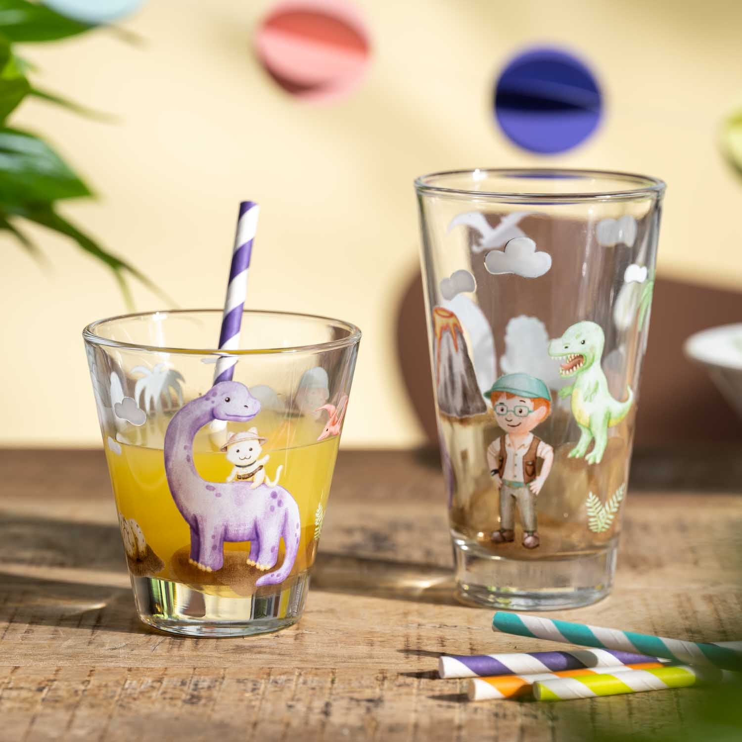 Verres Pour Enfant Leonardo Bambini - Lot De 3 Avec Couvercle Et Soucoupe - Motif Mer, Capacité 300 Ml - Lavable Au Lave-vaisselle