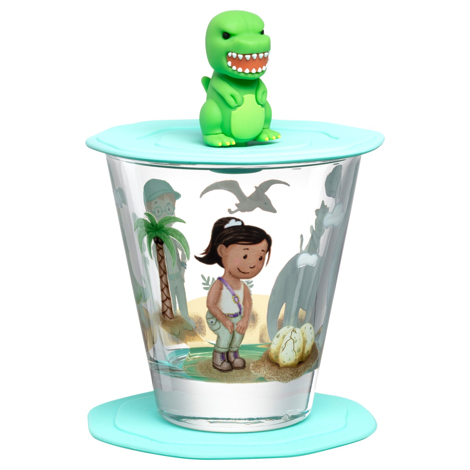 Lot De 6 Bols En Verre Pour Enfants - Motif Dinosaure, 400 Ml, Passe Au Lave-vaisselle, Fabriqué En Allemagne