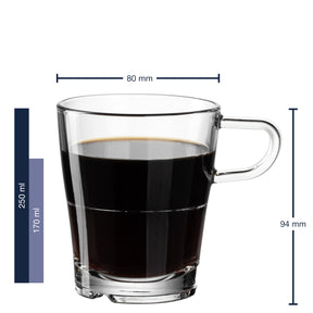Glastasse SENSO 250 ml stapelbar