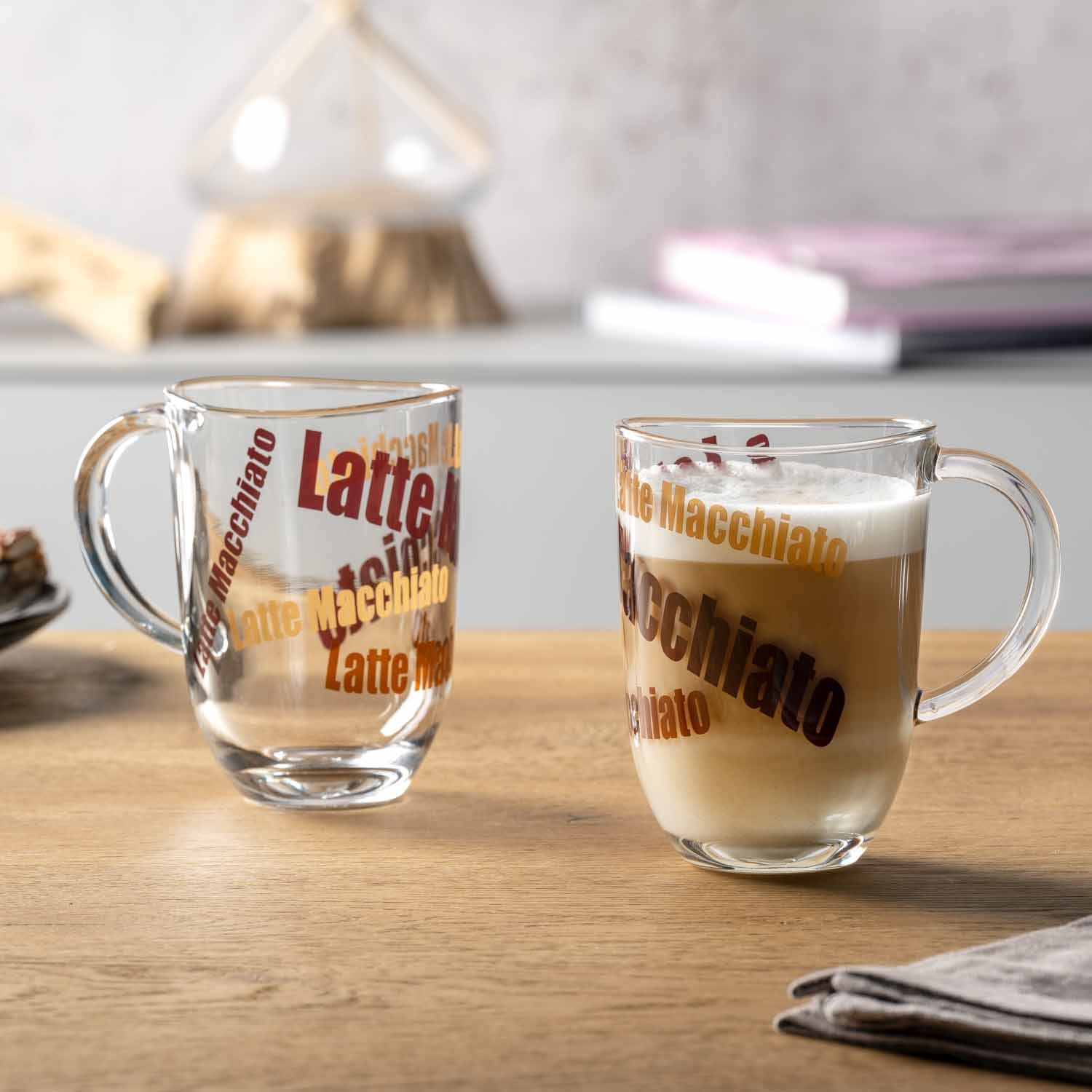 Latte Macchiato Tasse NAPOLI 380ml 3farbig 6er-Set – LEONARDO