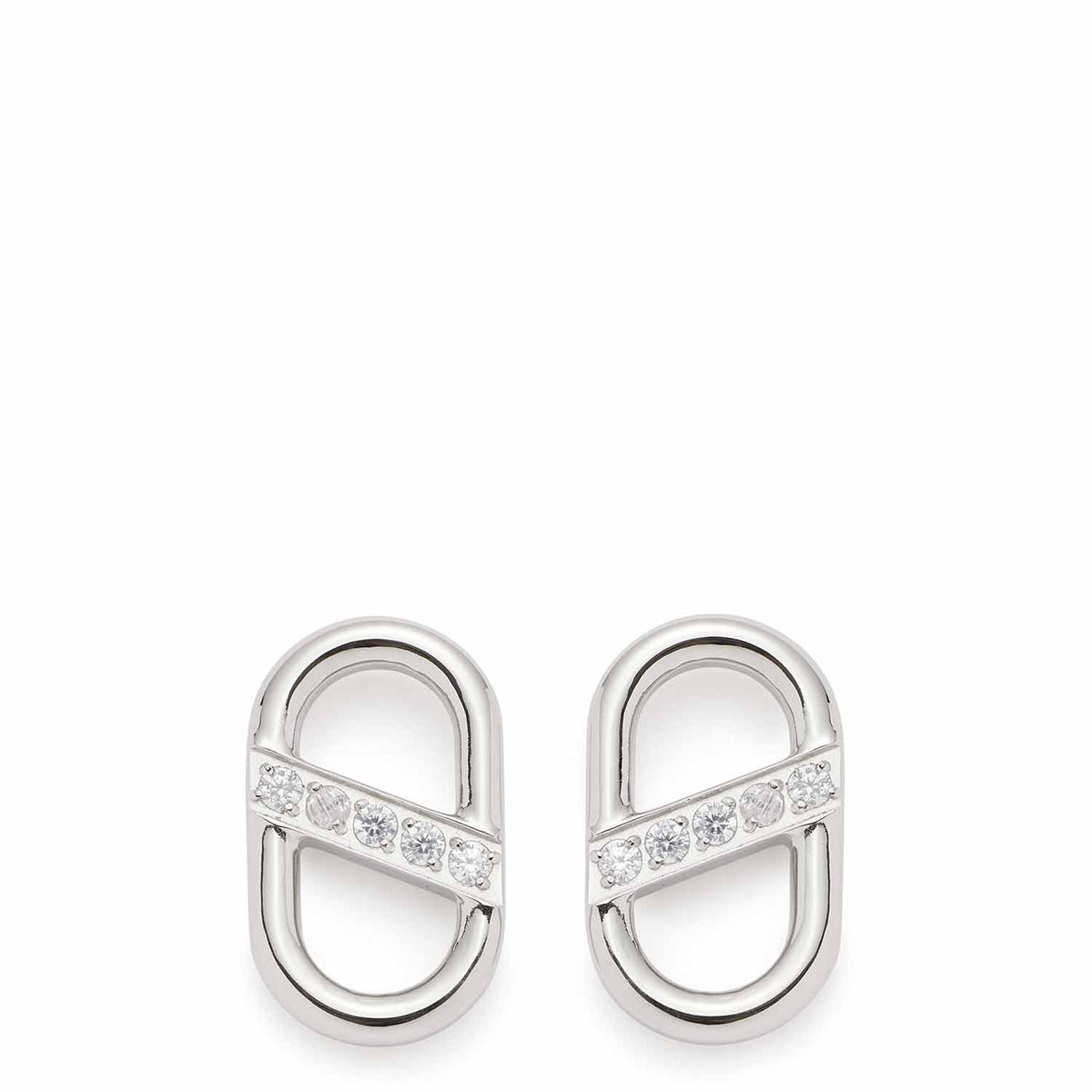 Set/2 Anhänger NAREA Beauty's silber mit Zirkonia-Besatz auf weißem Hintergrund