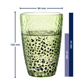 Trinkglas MATERA 340 ml grün 4er-Set