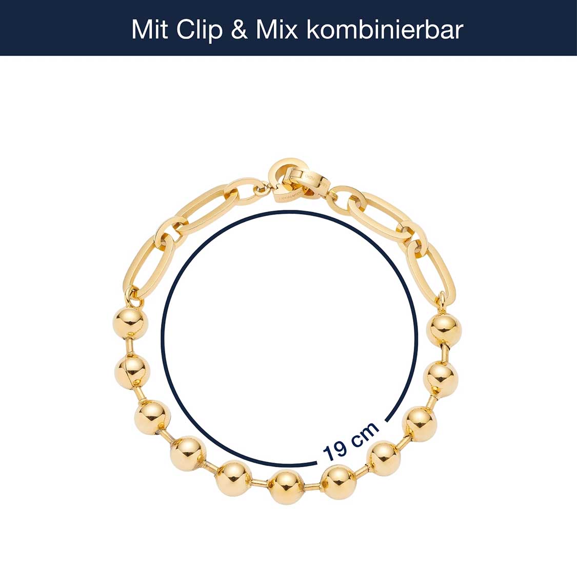 Armband DOTTY gold Clip & Mix