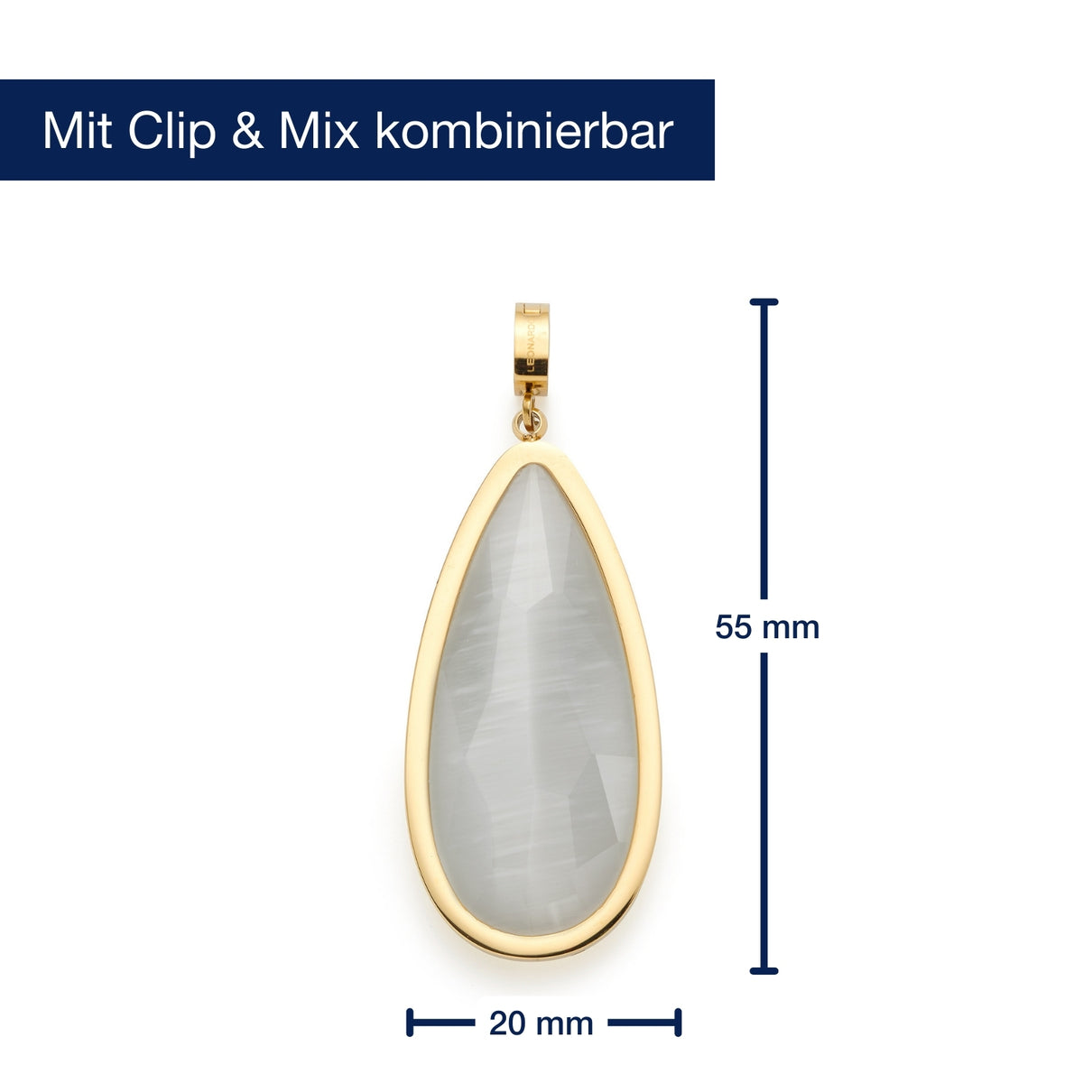 Massangaben zu Anhänger JESSY gold Clip & Mix