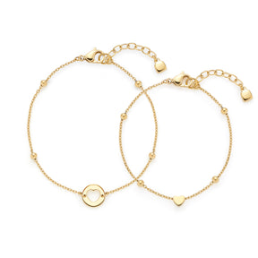 Set/2 Armband CINDY gold Mutter/Tochter
