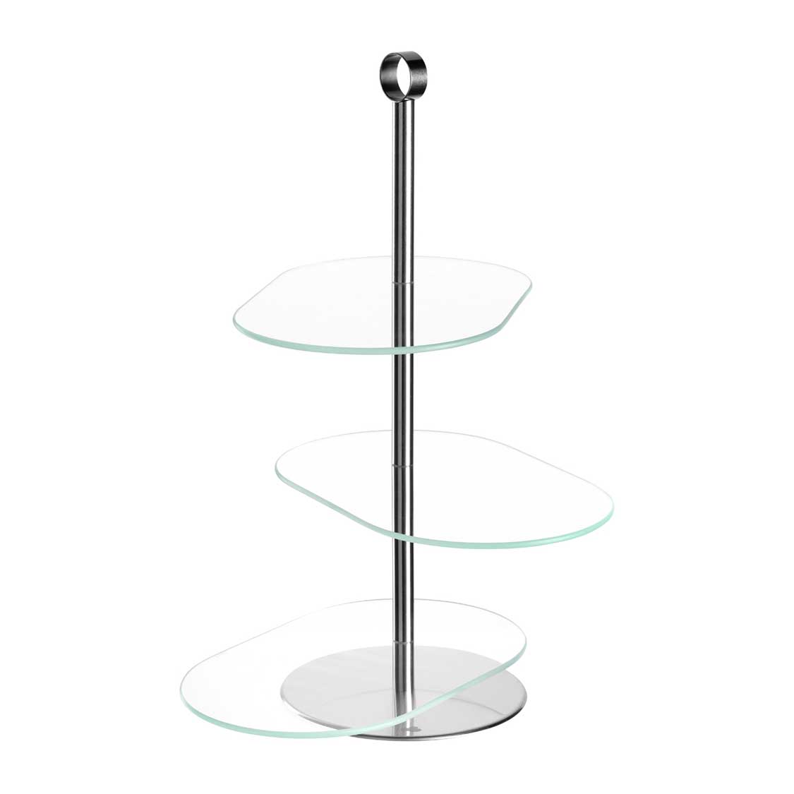 Etagere CENA silber asymetrisch 3-teilig