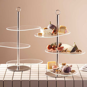 Etagere CENA silber asymetrisch 3-teilig