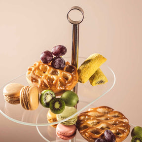 Etagere CENA silber asymetrisch 3-teilig