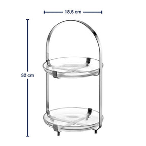 Etagere CUCINA silber 2-teilig