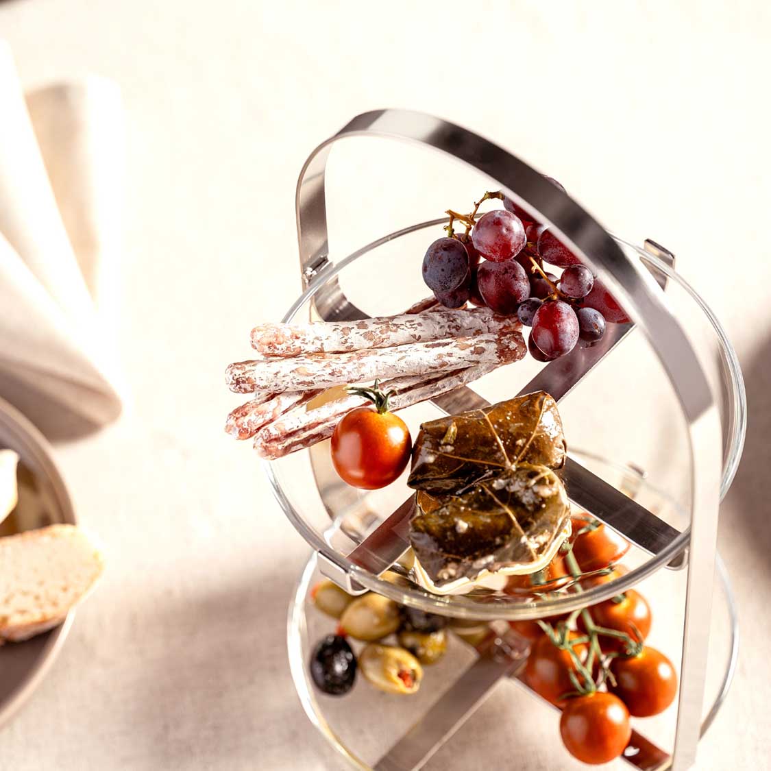 Etagere CUCINA silber 2-teilig