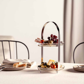 Etagere CUCINA silber 2-teilig