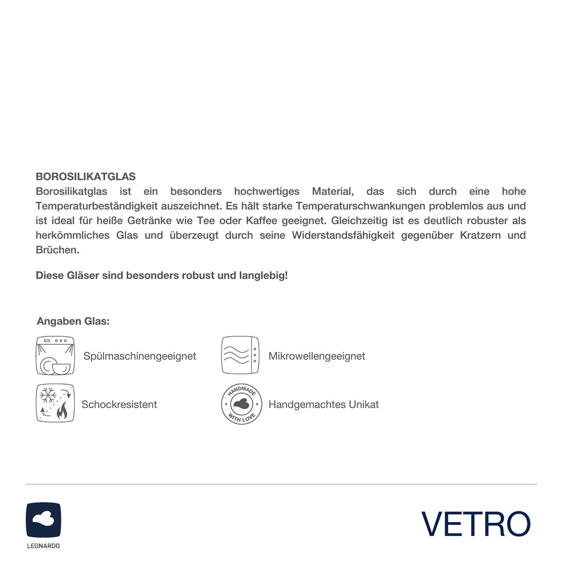 Schale VETRO 9 cm 2er-Set + 2 Eislöffel