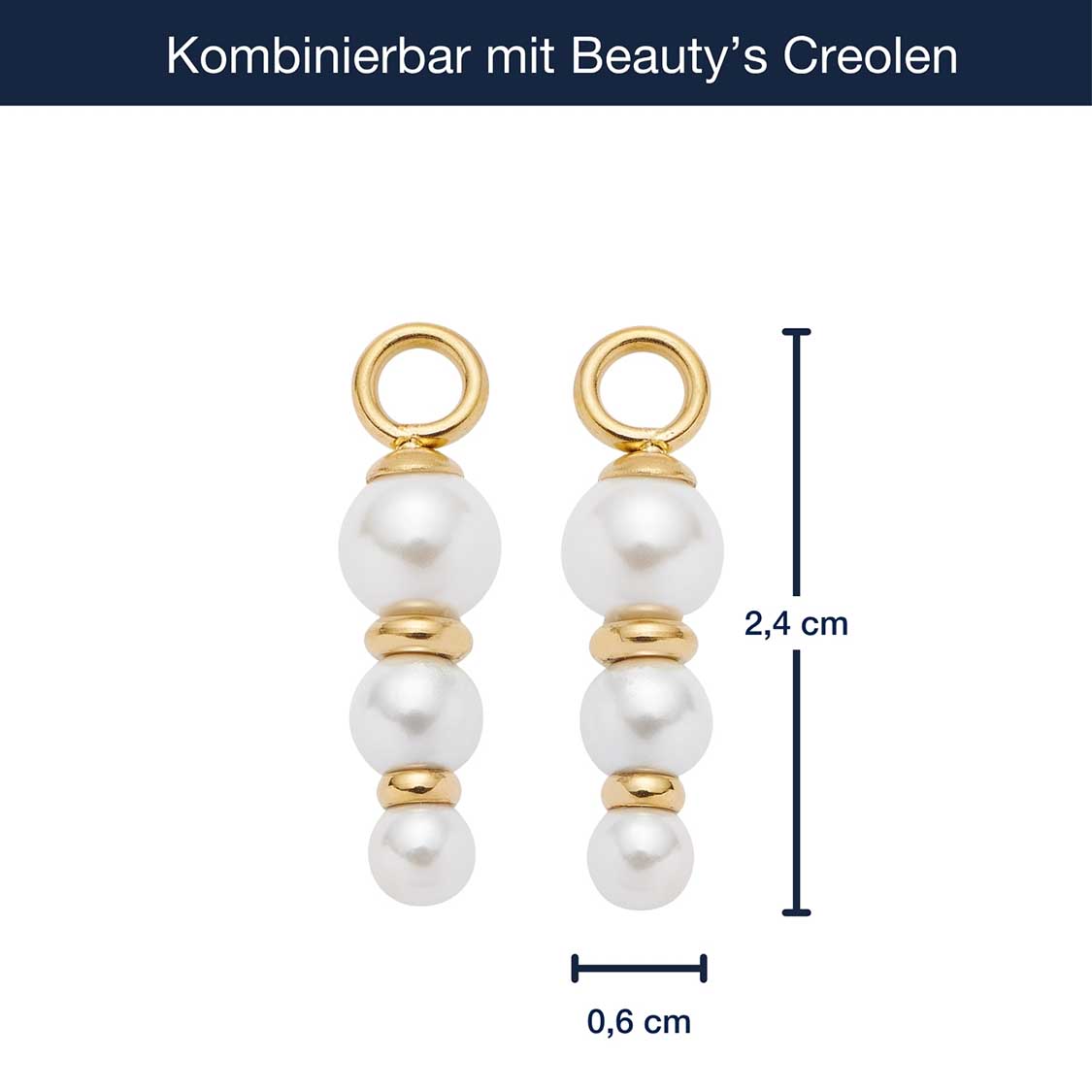 Set/2 Anhänger JUSTINE gold Beauty's