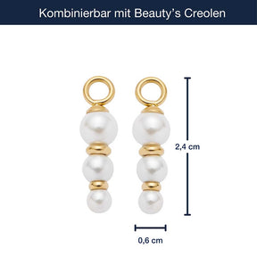 Set/2 Anhänger JUSTINE gold Beauty's