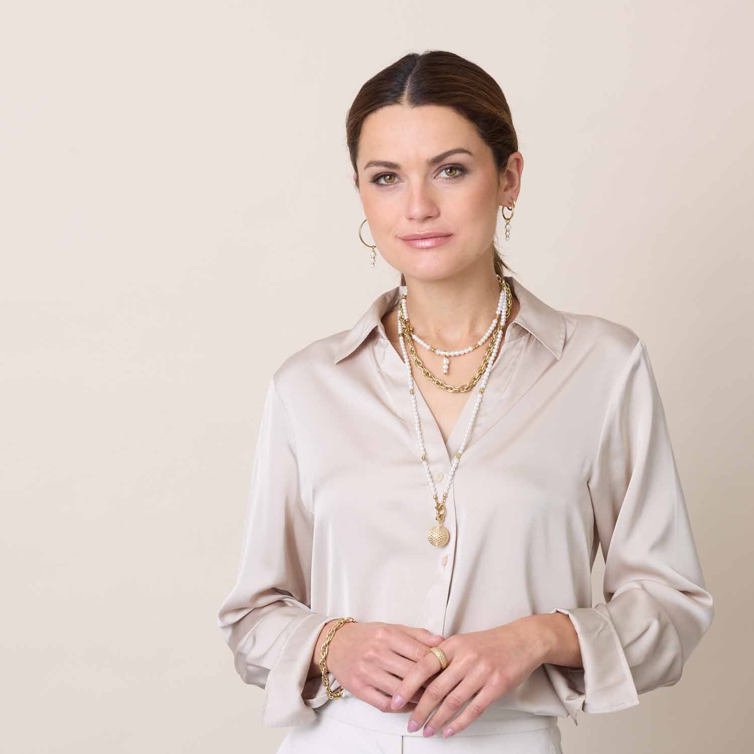 Set/2 Anhänger JUSTINE gold Beauty's