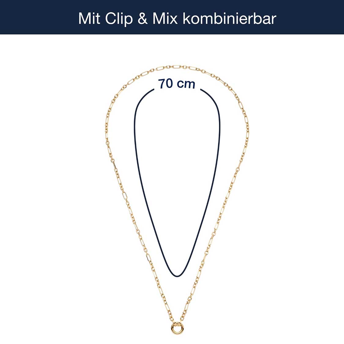 Halskette NINON Clip & Mix 70 cm gold