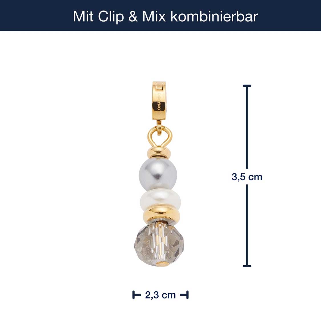 Anhänger PAULY Clip & Mix gold